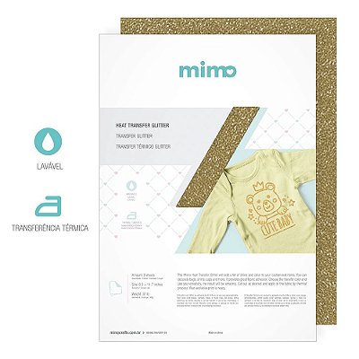 Transfer Glitter Ouro - A4 - Mimo - 3 fls