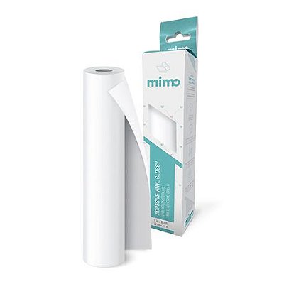 Vinil Adesivo Branco Neve Brilho 23 cm x 2,5 m -  Mimo