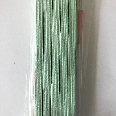 Elástico Chato - 7mm peça com 10metros - Verde Água