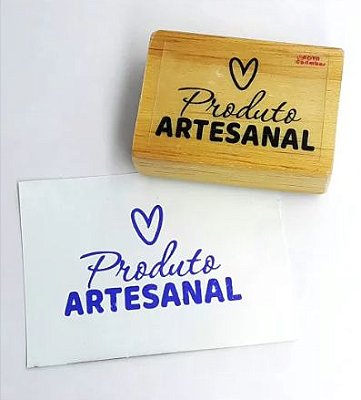 Carimbo Produto Artesanal - com Coração - Nova Carimbos
