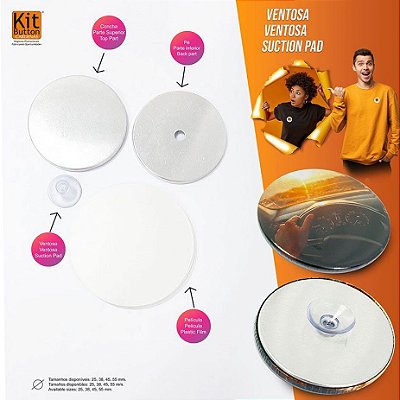 Button Ventosa 38mm - Cardenas - 100un