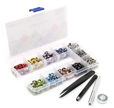 Kit Ilhós Color LM-Kit Com 400 Ilhós - Lanmax