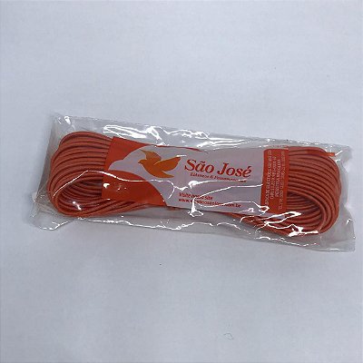 Elástico Roliço - 10R - 2,5mm peça com 10metros - Laranja