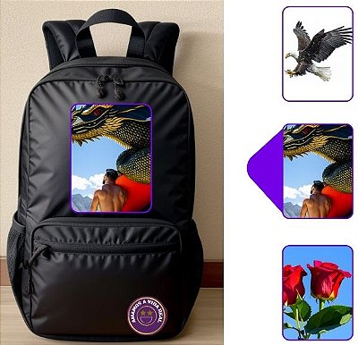 MOCHILA PERSONALIZADA NA IMAGEM-AMAMOS A VIDA REAL (DO BRASIL)