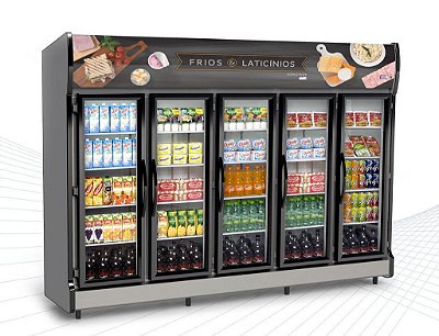 Expositor Vertical Auto Serviço 5 portas AS-05L 220v Conservex