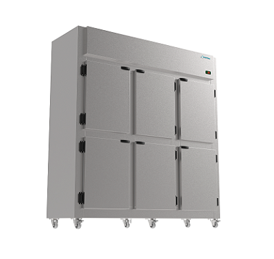 Mini Camara 6 portas Inox Refrigerador Vertical Linha Profissionale 220v Kofisa