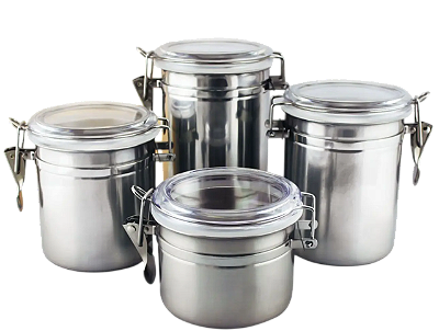 Kit Porta Mantimentos Herméticas com Trava de Metal CK4135 Clink