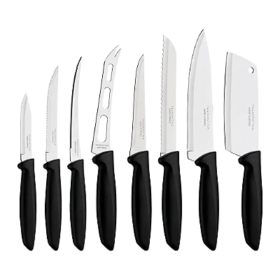 Jogo de Facas Plenus 8 Peças Preta 23498032 Tramontina
