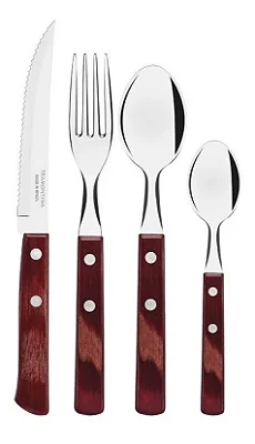 Faqueiro 24 Peças Polywwod Cabo Madeira 21199/705 Tramontina