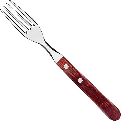 Garfo de Mesa Lâmina em Aço Inox Cabo em Madeira Polywood 21102470 Vermelho Tramontina