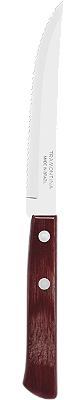 Faca para Mesa Lâmina em Aço Inox e Cabo em Madeira Polywood Vermelho 3" 21101474 Tramontina