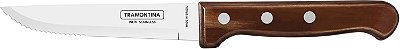 Faca para Churrasco Jumbo Lâmina Aço Inox e Cabo de Madeira Tratada Polywood Castanho 5" 21115095 Tramontina
