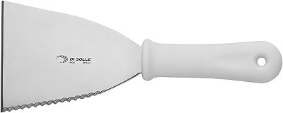 Espatula Serrilhada Inox Cabo Injetado Branco 180414 Di Solle