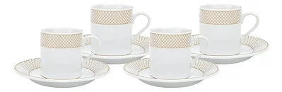 Jogo Xícara de Café Regalis 90ml Linha servir 4 Peças PCLN289 Hauskraft