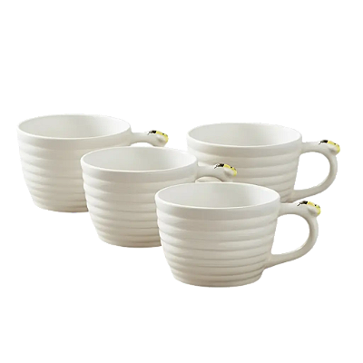Xícara para Chá 230ml Linha Servir Premium Bee 4 Peças JGCH079 Hauskraft