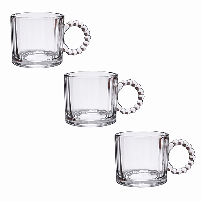 Caneca Bubbly 300ml 3 Peças Linha Servir Premium CAN220 Hauskraft