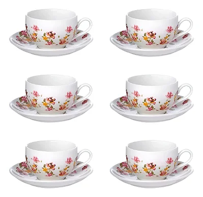 Xícara de Chá 160ml Le Jardim 6 Peças JGCH062 Hauskraft