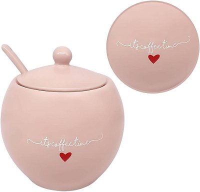 Açucareiro Porcelana Lamour 350ml PCLN176RS Hauskraft