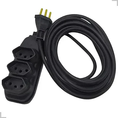 Extenção Multipla Tripla Cabo 3x0,75mm 3 Metros LiderPlus