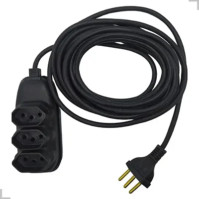 Extenção Multipla Tripla Cabo 3x0,75mm 5 Metros LiderPlus