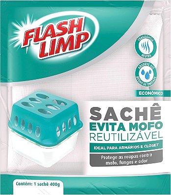 Sachê Evita Mofo Reutilizável Ideal Para Armário e Closed AMO1850 Flash Limp