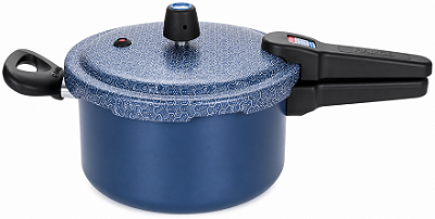 Panela de Pressão Polida 6 Litros Antiaderente Azul 641 Ramos