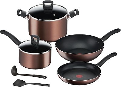 Conjunto de Panelas Tefal Day By Day Bronze CR4P Rochedo