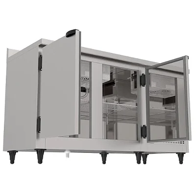 Balcão de Serviço Linha Professionale Inox 2 Portas 1,50 KBSC 150D Kofisa