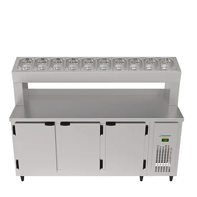 Balcão Condimentador 3 Portas Linha Professionale KBSCC 185D Kofisa