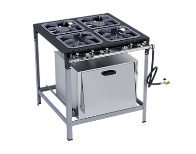 Fogão 4BD M14 ST Premium Inox 30x30 Metalmaq