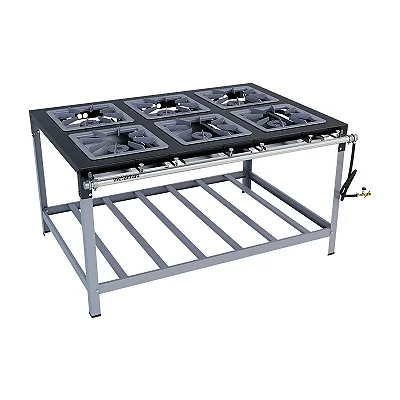 Forno Fogão Stori Premium 6 Bocas 30x30 Metalmaq