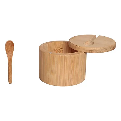 Açucareiro de Bambu com Colher 210ml Hauskraft