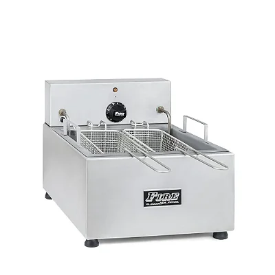Fritador Elétrico Duplo Cestos Sparados Inox Escovado FE/DE 6000w 220v Fire