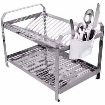 Escorredor de Pratos 12 Pratos Mak Inox MEPP-003-Dinox