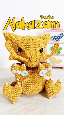 Receita Alakazam Pokemon Amigurumi