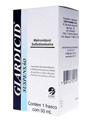 Giardicid Suspensão para Cães e Gatos - 50 mL