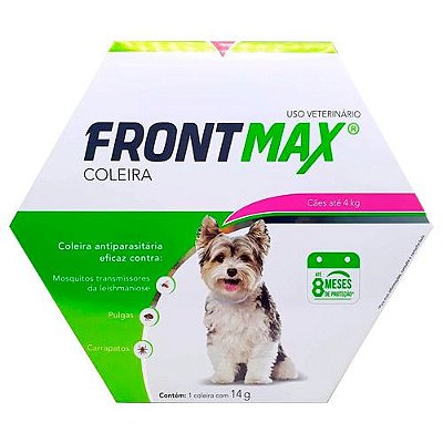 Coleira Frontmax Antiparasitária Vetoquinol para Cães de até 4kg com 38cm