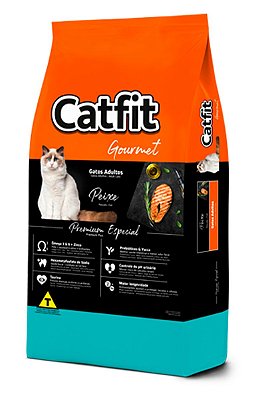 Ração Catfit Gourmet Premium Especial Sabor Peixe para Gatos Adultos - 10,1kg