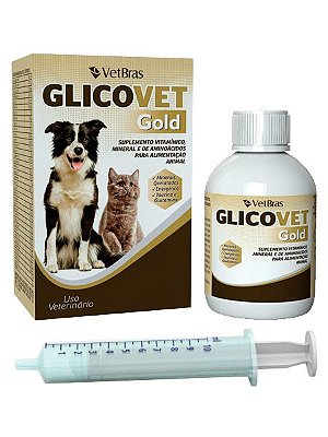 Suplemento Vitamínico Glicovet Gold VetBras para Cães e Gatos
