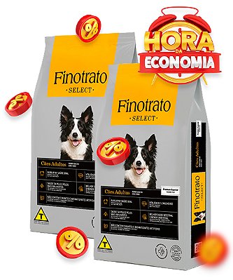 Ração Finotrato Select Premium Especial para Cães Adultos - Combo com 40kg (2x 20Kg)