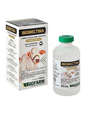 Invermectina Biomectina Injetavel 1mL Biofarm - 50ml