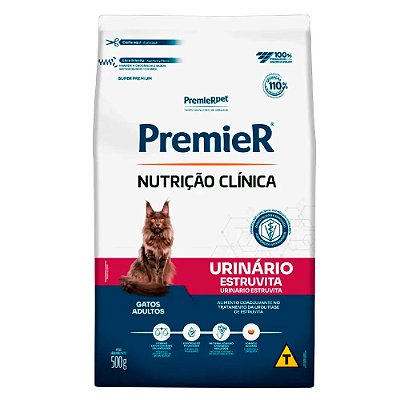 Ração PremieR Nutrição Clínica Urinário Estruvita Gatos Adultos - 500g ou 1,5kg