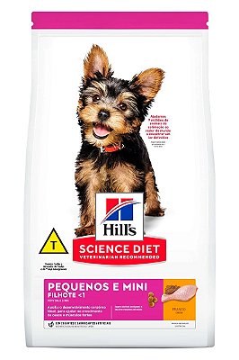 Ração Hill's Science Diet Sabor Frango para Cães Filhotes Raças Minis e Pequenas - 800g