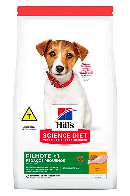 Ração Hill's Science Diet Sabor Frango Pedaços Pequenos para Cães Filhotes - 800g
