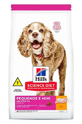 Ração Hill's Science Diet Sabor Frango para Cães Adultos 11+ Sênior Raças Minis e Pequenas - 2,4kg