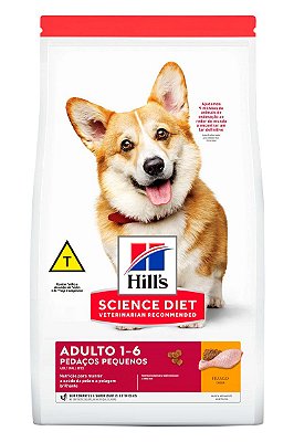 Ração Hill's Science Diet Sabor Frango Pedaços Pequenos para Cães Adultos - 800g, 2,4kg ou 6kg