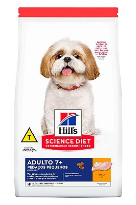 Ração Hill's Science Diet Sabor Frango Pedaços Pequenos para Cães Adultos 7+ Sênior - 800g ou 2,4kg