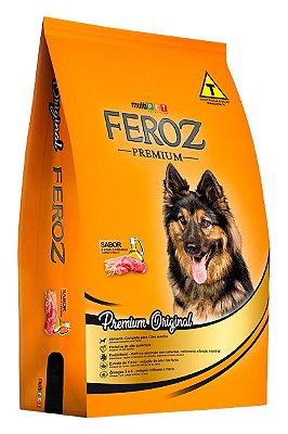 Ração Feroz Premium Original Sabor Carne e Frango para Cães Adultos - 15kg ou 20Kg