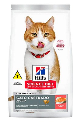Ração Hill's Science Diet Sabor Salmão para Gatos Adultos Castrados - 1kg