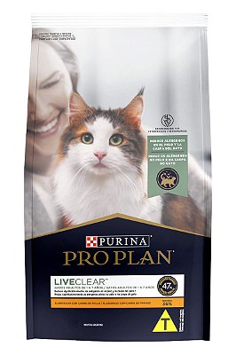 Ração Nestlé Purina Pro Plan Live Clear Sabor Frango para Gatos Adultos - 1kg